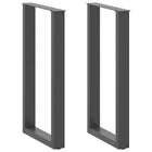 Bartafelpoten 2 st U-vormig 50x90 cm staal antraciet