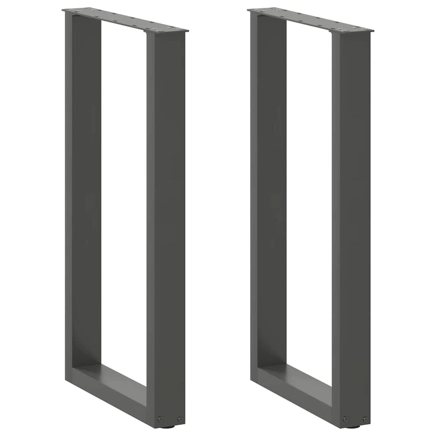 Bartafelpoten 2 st U-vormig 50x(90-91) cm staal antraciet