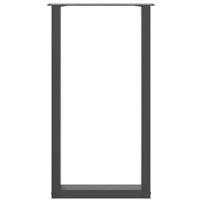 Bartafelpoten 2 st U-vormig 50x(90-91) cm staal antraciet