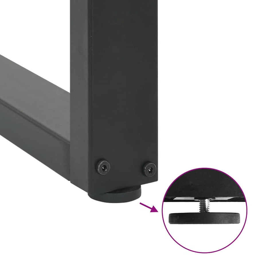 Bartafelpoten 2 st U-vormig 50x(90-91) cm staal antraciet