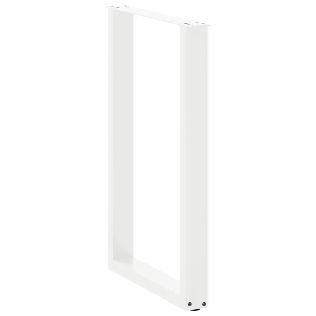 Salontafelpoten 2 st U-vormig 60x(90-91)cm staal wit