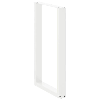Salontafelpoten 2 st U-vormig 60x(90-91)cm staal wit