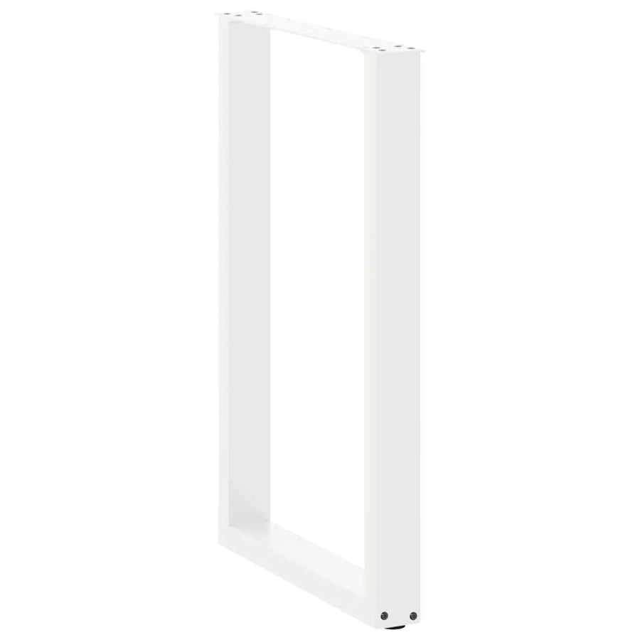 Salontafelpoten 2 st U-vormig 60x(90-91)cm staal wit