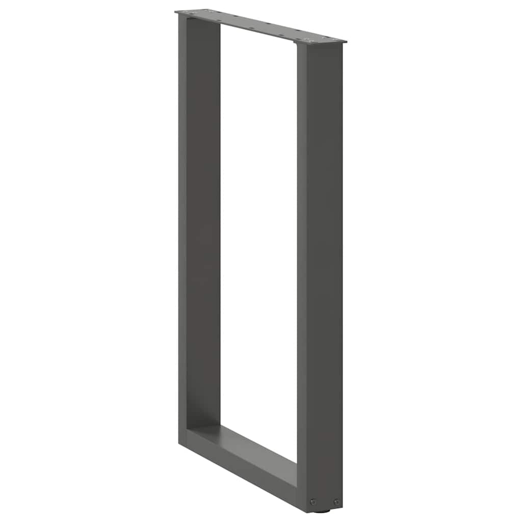 Salontafelpoten 2 st U-vormig 60x(90-91)cm staal antraciet