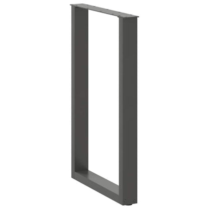Salontafelpoten 2 st U-vormig 60x(90-91)cm staal antraciet