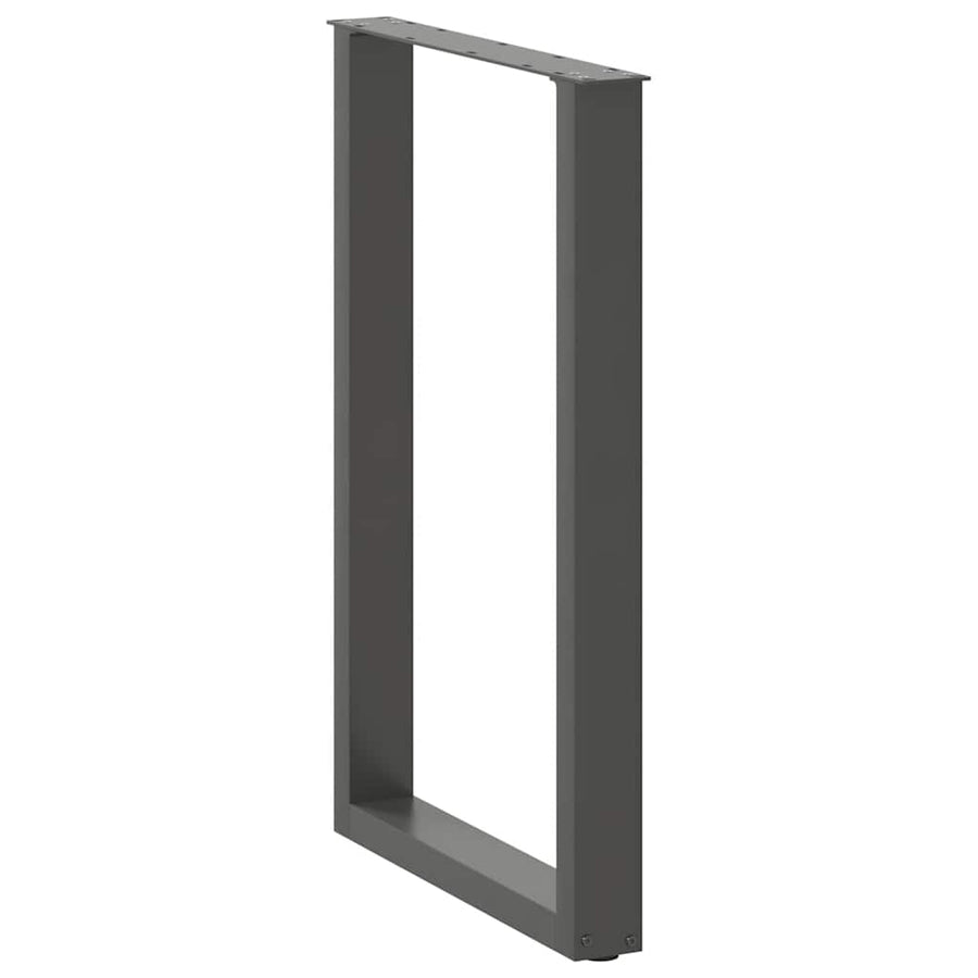 Salontafelpoten 2 st U-vormig 60x(90-91)cm staal antraciet