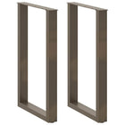 Tafelpoten 2 st U-vormig 60x90 cm staal naturel