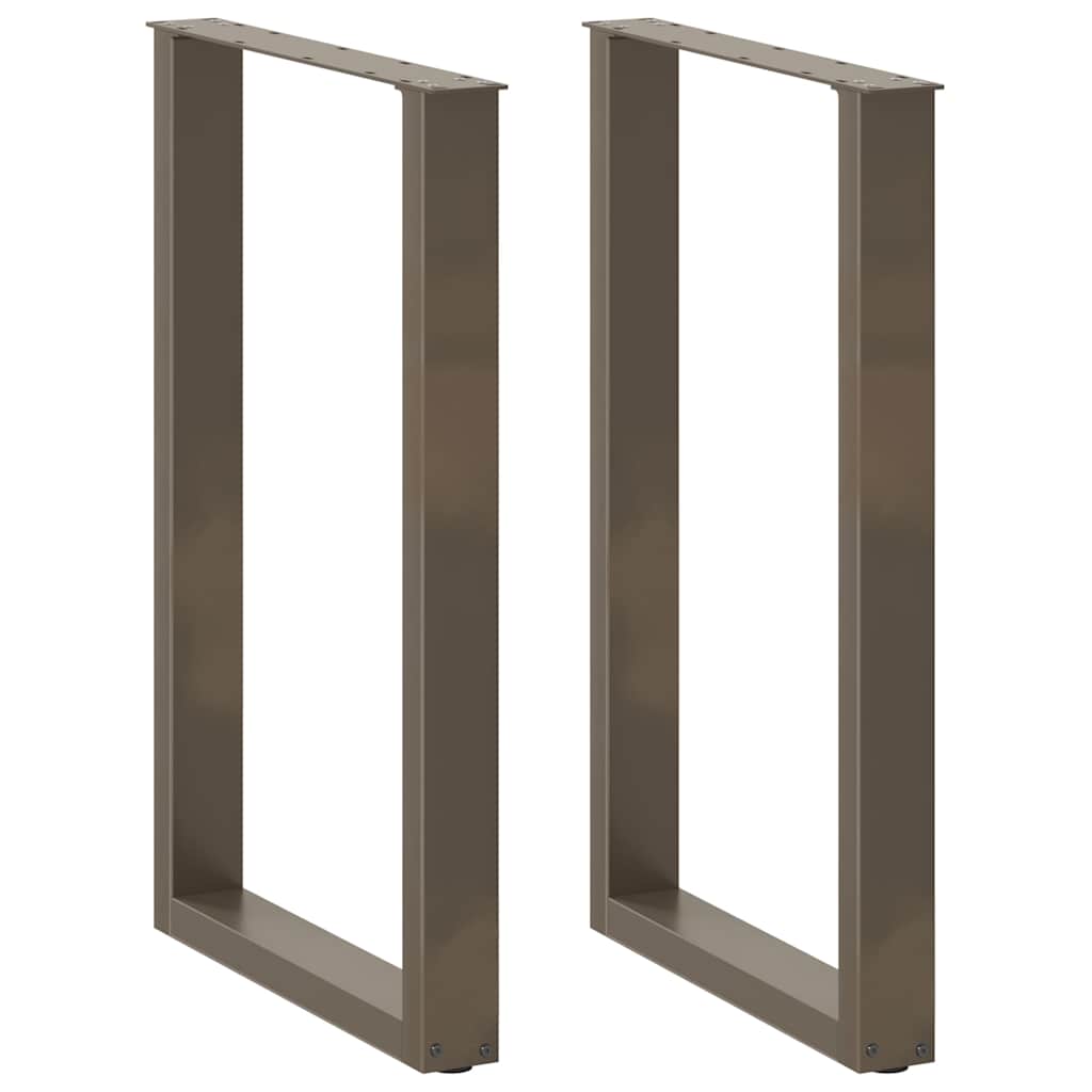 Salontafelpoten U-Vormig Staal Naturel 2 60 x (90-91) cm