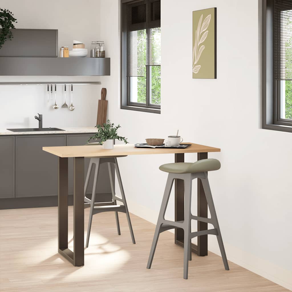 Salontafelpoten U-Vormig Staal Naturel 2 60 x (90-91) cm