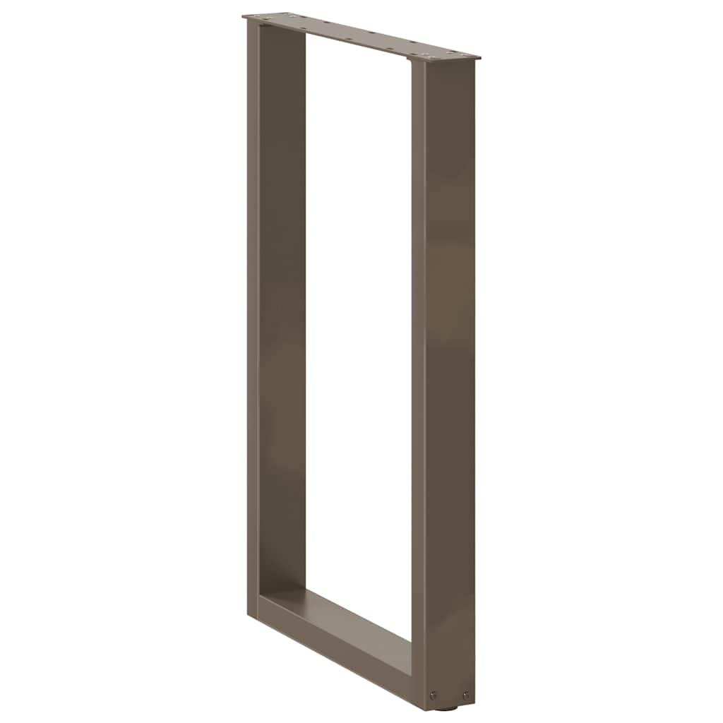 Salontafelpoten U-Vormig Staal Naturel 2 60 x (90-91) cm