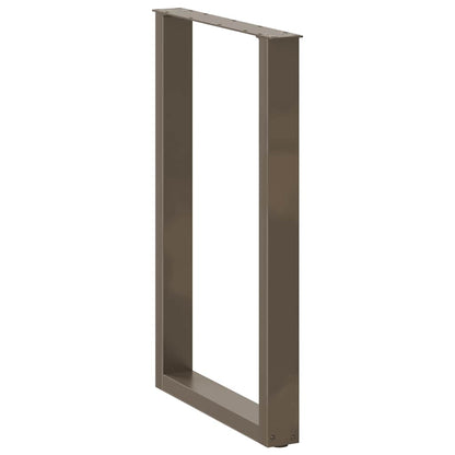 Salontafelpoten U-Vormig Staal Naturel 2 60 x (90-91) cm