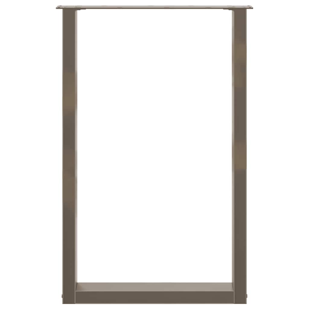 Salontafelpoten U-Vormig Staal Naturel 2 60 x (90-91) cm