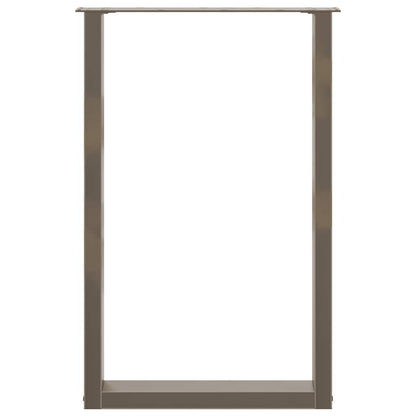 Salontafelpoten U-Vormig Staal Naturel 2 60 x (90-91) cm