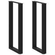 Tafelpoten 2 st U-vormig 40x100 cm staal zwart