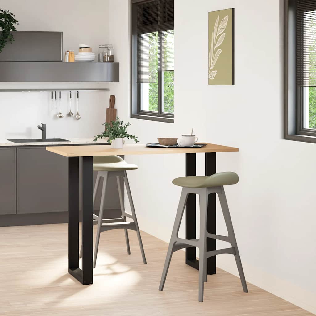 Salontafelpoten 2 st U-vormig 40x(100-101) cm staal zwart