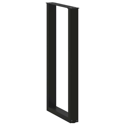 Salontafelpoten 2 st U-vormig 40x(100-101) cm staal zwart