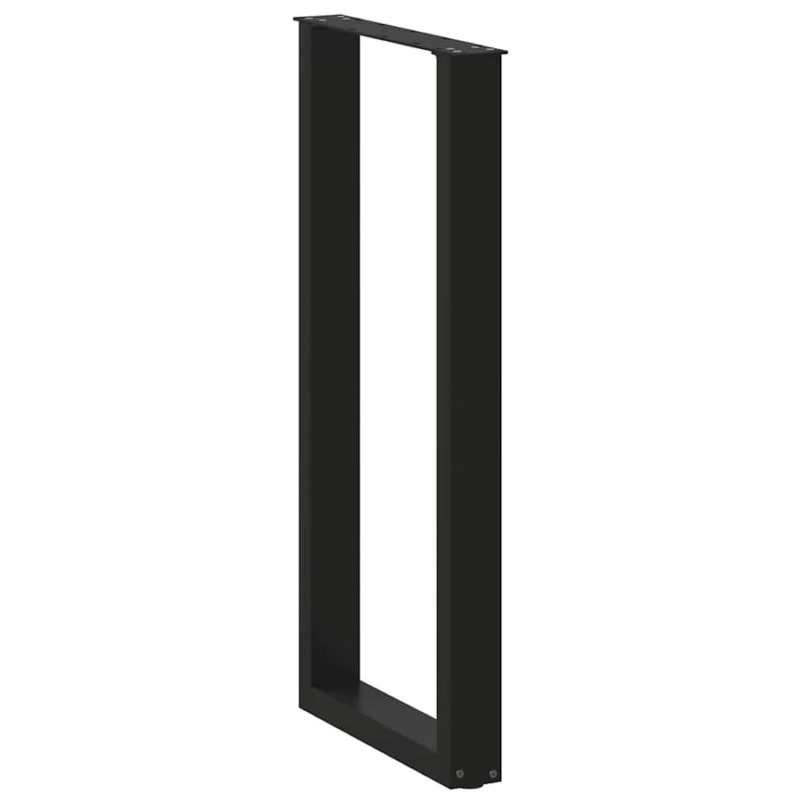 Salontafelpoten 2 st U-vormig 40x(100-101) cm staal zwart