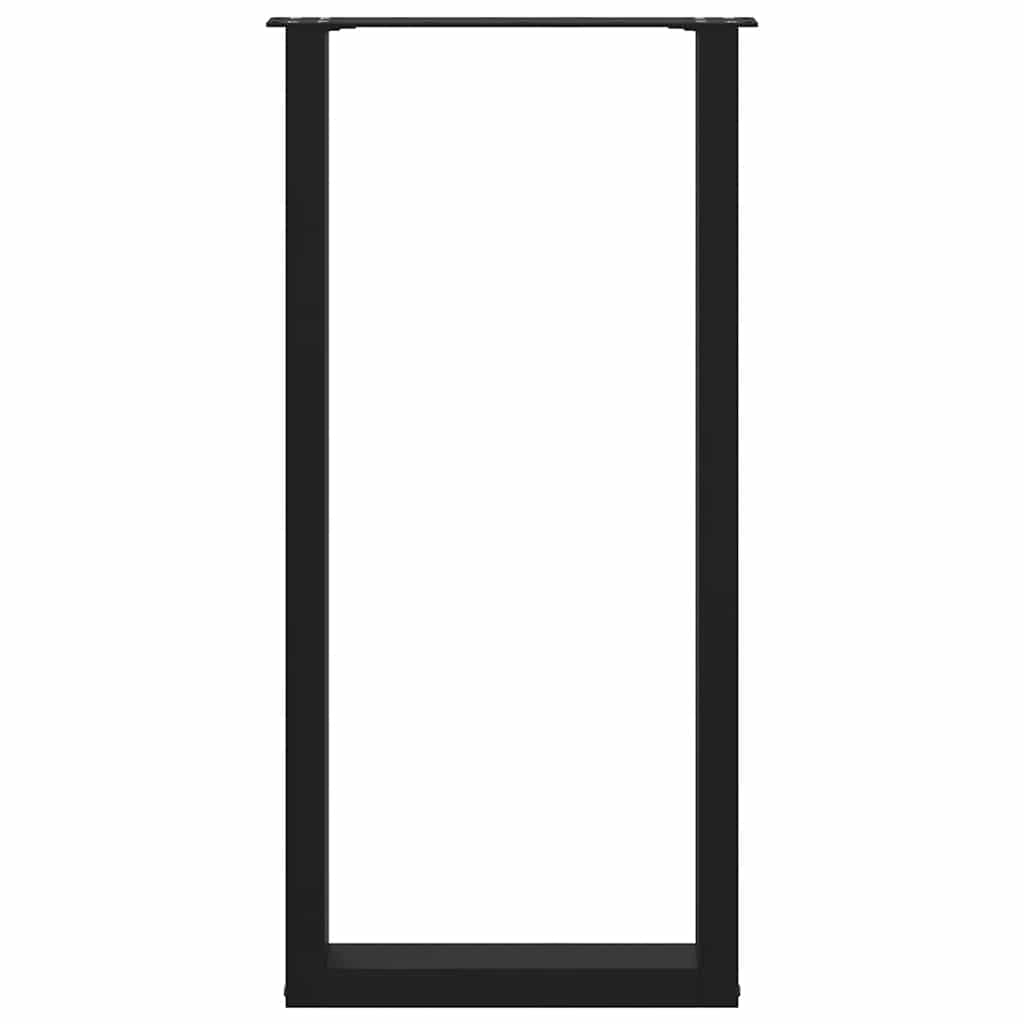 Salontafelpoten 2 st U-vormig 40x(100-101) cm staal zwart