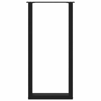 Salontafelpoten 2 st U-vormig 40x(100-101) cm staal zwart