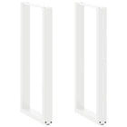 Bar table legs 2 pcs U-shaped 40x(100-101) cm steel white