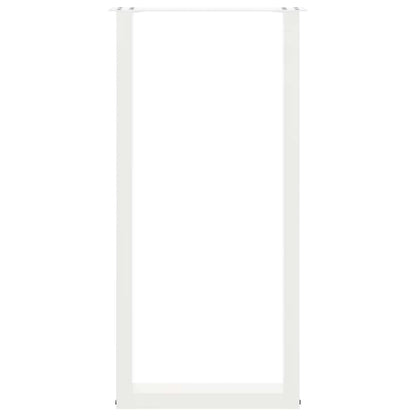 Salontafelpoten 2 st U-vormig 40x(100-101) cm staal wit