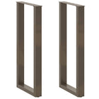 Bar table legs 2 pcs U-shaped 40x(100-101) cm steel natural