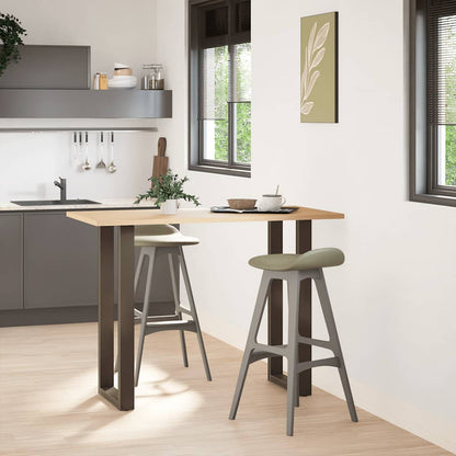 Bartafelpoten 2 st U-vormig 40x(100-101) cm staal naturel