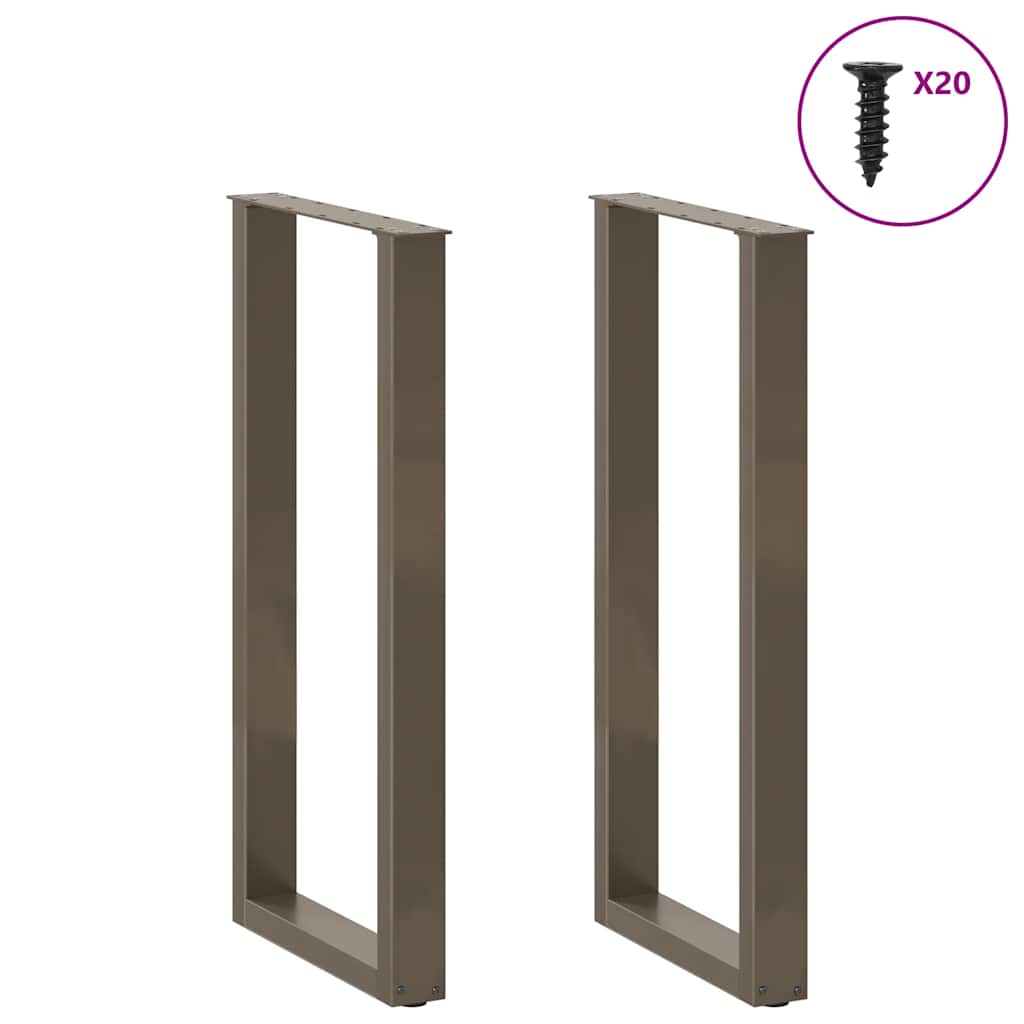Bartafelpoten 2 st U-vormig 40x(100-101) cm staal naturel