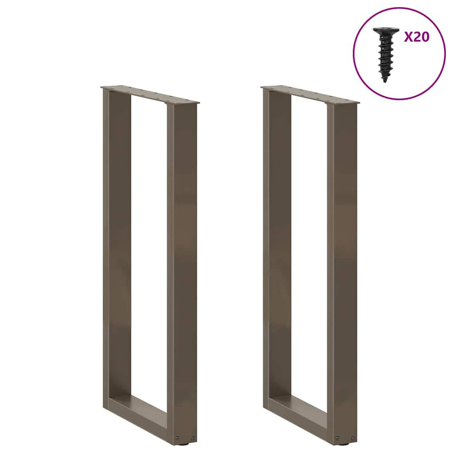 Bartafelpoten 2 st U-vormig 40x(100-101) cm staal naturel
