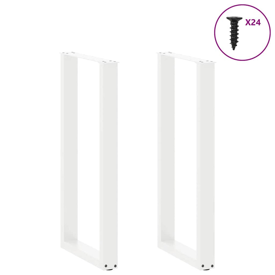 Bartafelpoten 2 st U-vormig 50x(100-101) cm staal wit