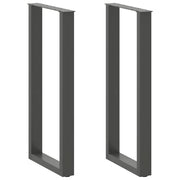 Bar table legs 2 pcs U-shaped 50x(100-101) cm steel anthracite