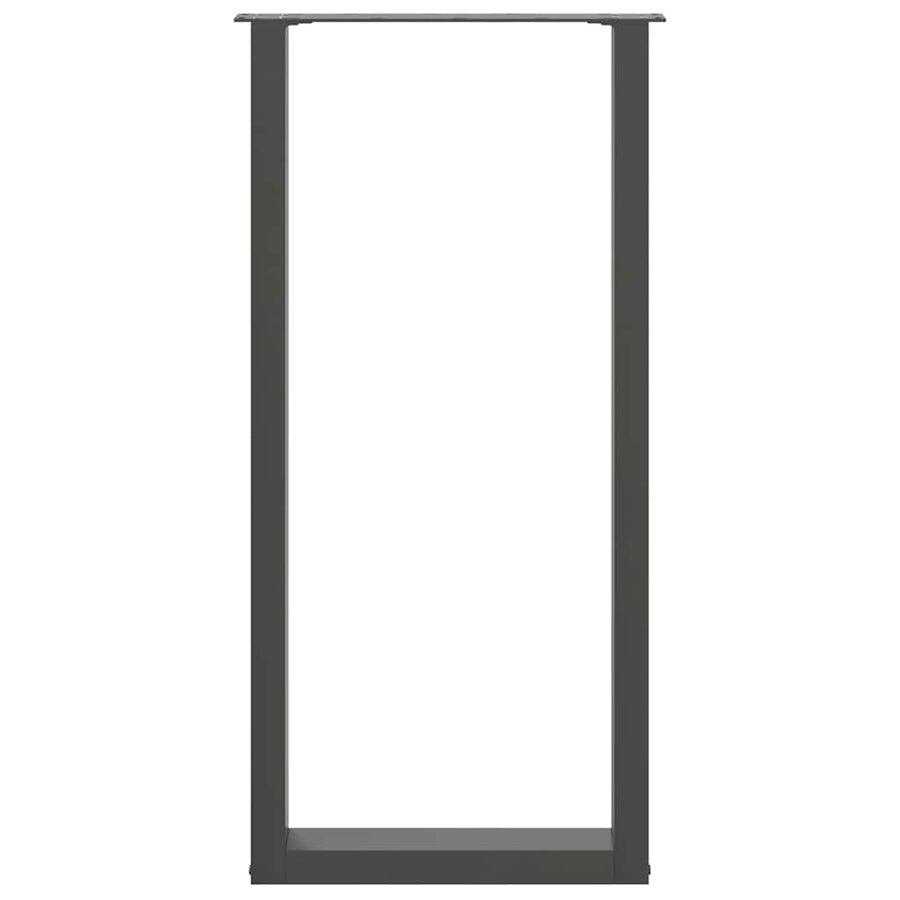 Salontafelpoten 2 st U-vormig 50x(100-101) cm staal antraciet