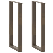 Tafelpoten 2 st U-vormig 50x100 cm staal naturel