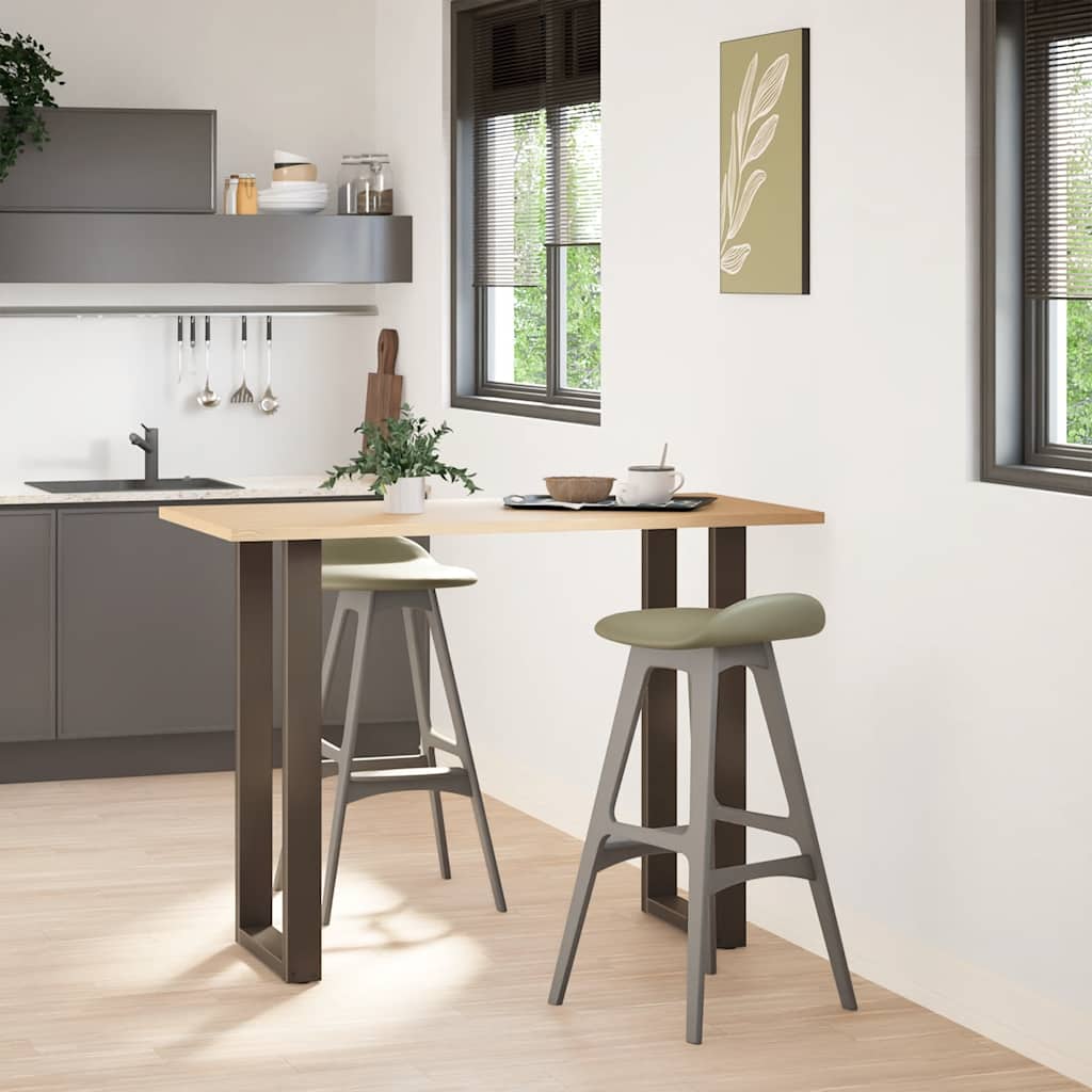 Salontafelpoten U-Vormig Staal Naturel 2 50 x (100-101) cm