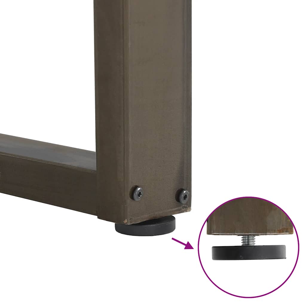 Salontafelpoten U-Vormig Staal Naturel 2 50 x (100-101) cm