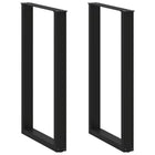 Bartafelpoten 2 st U-vormig 60x100 cm staal zwart