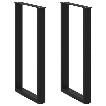 Bartafelpoten 2 st U-vormig 60x(100-101) cm staal zwart