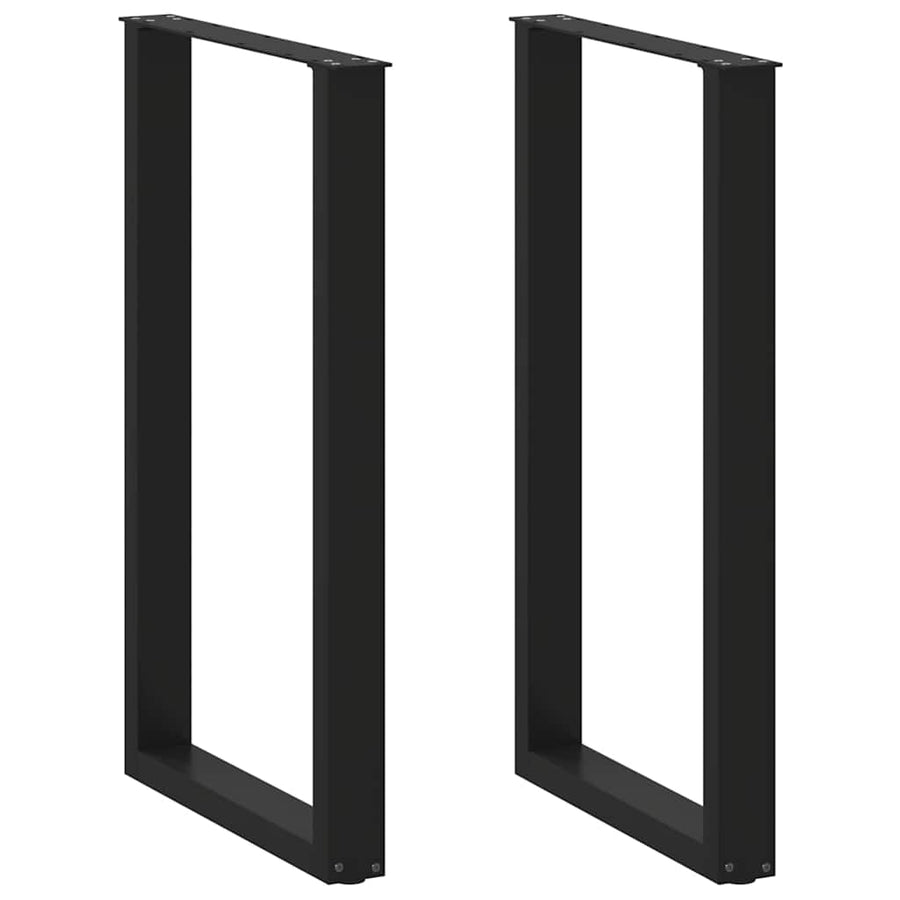Bartafelpoten 2 st U-vormig 60x(100-101) cm staal zwart