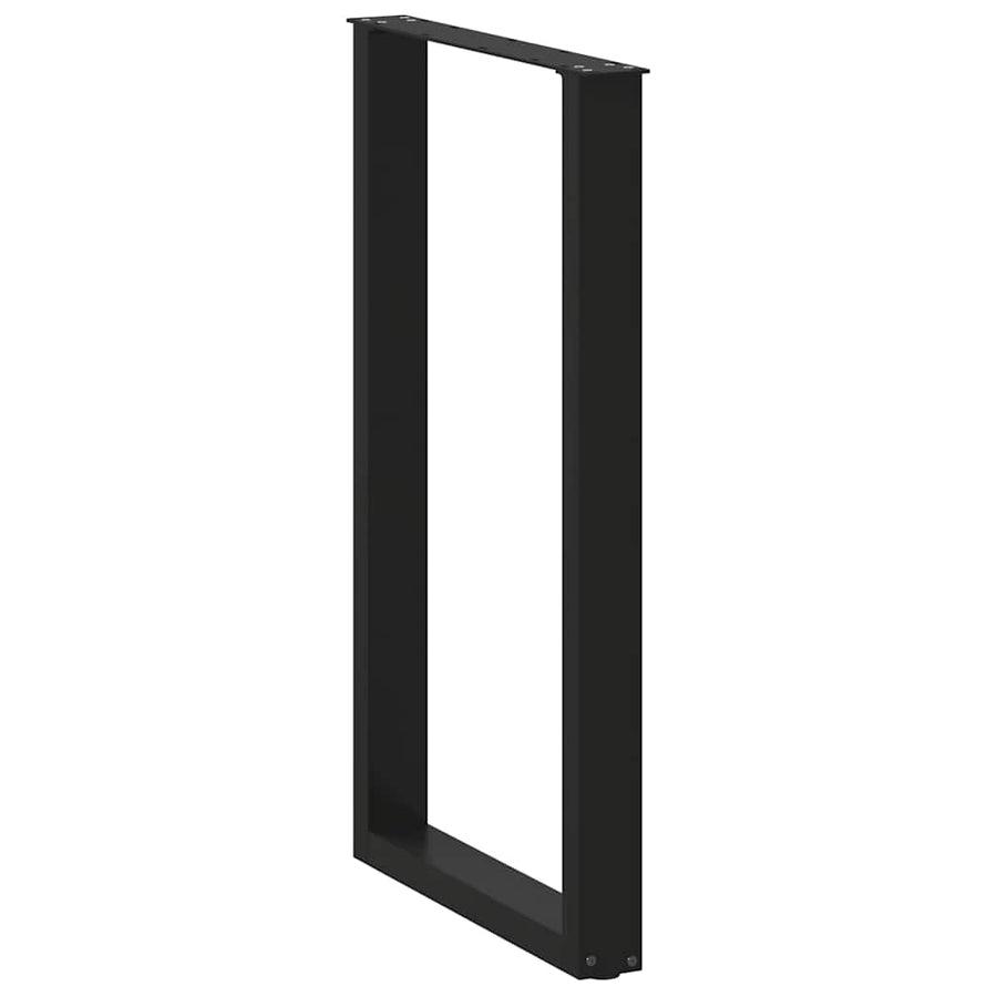 Bartafelpoten 2 st U-vormig 60x(100-101) cm staal zwart