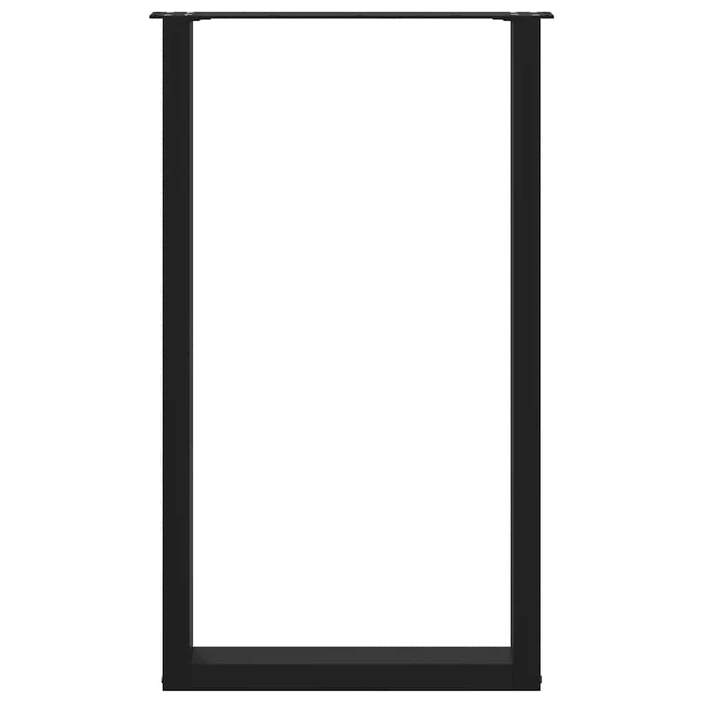 Bartafelpoten 2 st U-vormig 60x(100-101) cm staal zwart