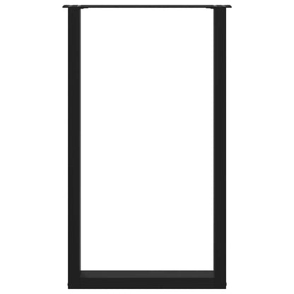 Bartafelpoten 2 st U-vormig 60x(100-101) cm staal zwart
