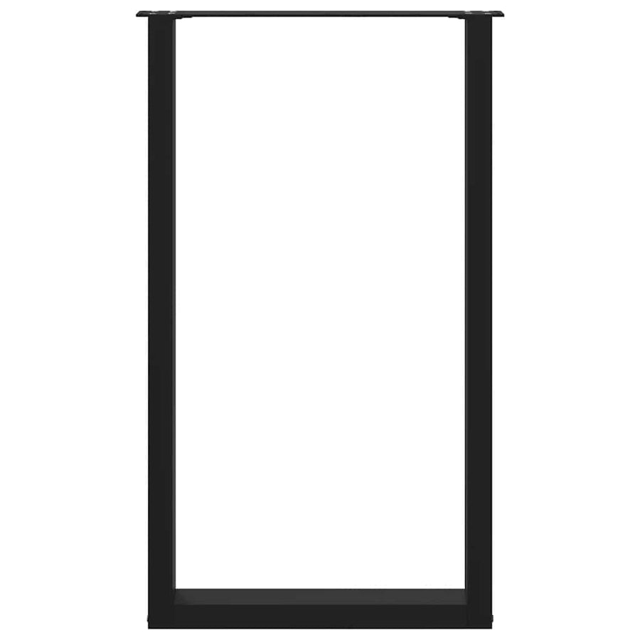 Bartafelpoten 2 st U-vormig 60x(100-101) cm staal zwart