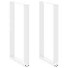 Bartafelpoten 2 st U-vormig 60x100 cm staal wit