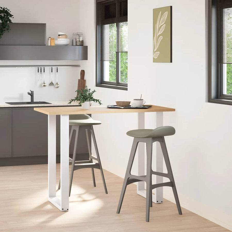 Bartafelpoten 2 st U-vormig 60x(100-101) cm staal wit
