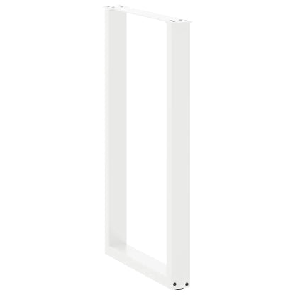 Bartafelpoten 2 st U-vormig 60x(100-101) cm staal wit