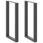 Bartafelpoten 2 st U-vormig 60x100 cm staal antraciet