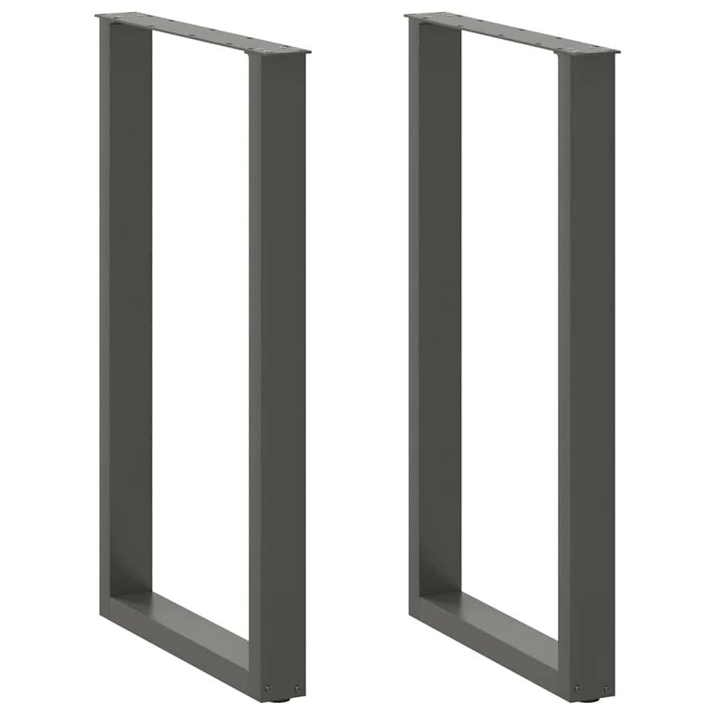 Bartafelpoten 2 st U-vormig 60x(100-101) cm staal antraciet