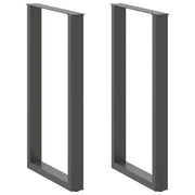 Bartafelpoten 2 st U-vormig 60x100 cm staal antraciet