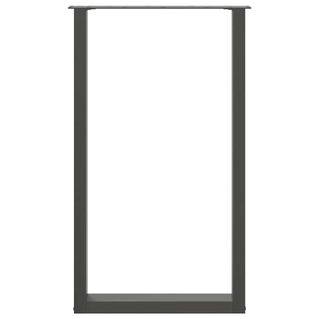 Bartafelpoten 2 st U-vormig 60x(100-101) cm staal antraciet