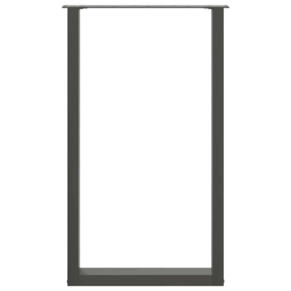 Bartafelpoten 2 st U-vormig 60x(100-101) cm staal antraciet